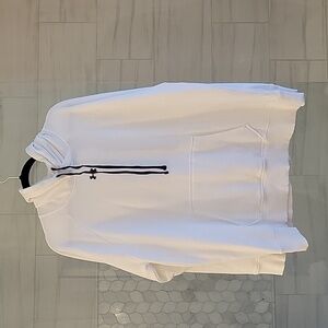 White and Black UA hoodie